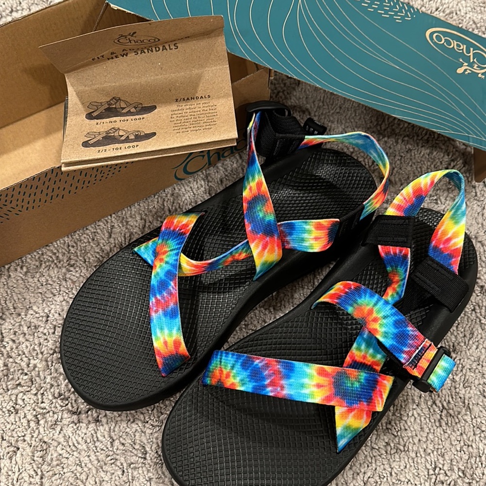Chaco Z1 Classic NEW Men’s Outdoor Hiking Sandals Rainbow Tie Dye